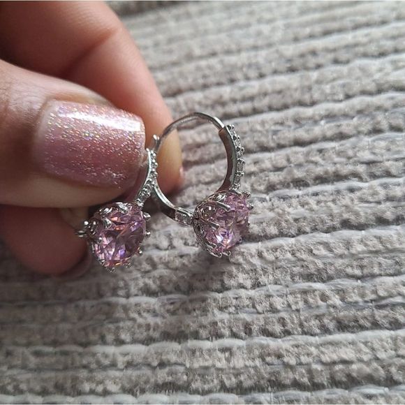 Crystal stud earrings top quality zircon earrings women crystal #350 - Picture 2 of 5